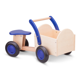 Loop Bakfiets met naam - Blauw/Naturel