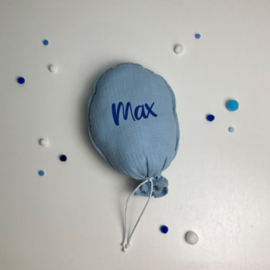 Verjaardag ballon | licht blauw  | ballon van Shuuske bedrukt met naam
