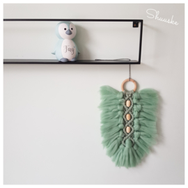 Macramé Wandhanger - Macramé veer Mint - Wandhanger Kinderkamer