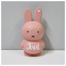 Nijntje Spaarpot met naam Warm, pink | Atelier Pierre Money Box