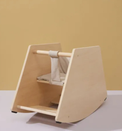 Houten schommelstoel  met naam | Naturel wooden rocker | Kids Concept