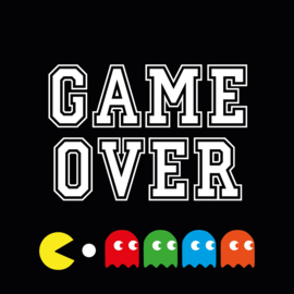 QuoteSticker "GAME OVER" zwart