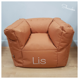 Jollein Beanbag Fauteuil | Kinderstoeltje met naam | Jollein Poef Caramel