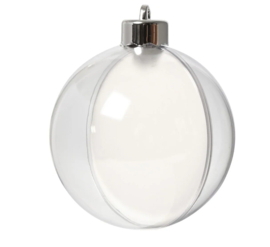 Set van 5 blanco kerstballen / Decoballen (blanco)