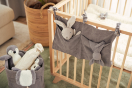 Jollein Knuffeldoekje Bunny Ears met Naam | Comfy Blanket Storm Grey