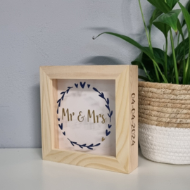 Houten Spaarpot bloemenkrans | Bruiloft Cadeau | Circle of Love