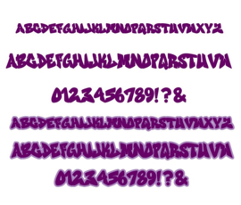 Naamsticker | Tekst sticker | Lettertype 17