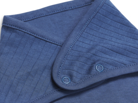 Jollein Bandana - Basic strips jeans blue - Bandana met naam - Set van 2