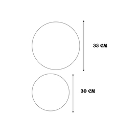 Muurcirkel | Wandcirkel | Fotocirkel | Geboortecirkel set van 2 - groot
