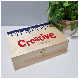 Houten Knutseldoos | Houten Knutselkist | Houten box met naam