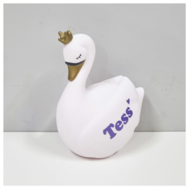 Swan Dame Blanche spaarpot met naam | Atelier Pierre witte Zwaan