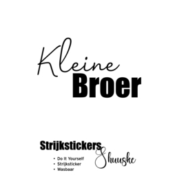 Kleine broer | Textielsticker | tekststicker "KLEINE BROER"