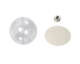 Set van 5 blanco kerstballen / Decoballen (blanco)