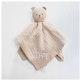 Jabadabado Knuffeldoekje Beer met Naam | Comfy Blanket Teddy