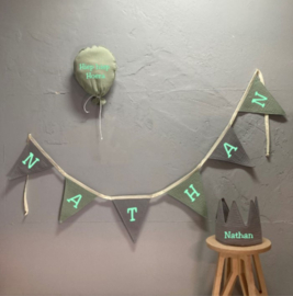 Verjaardag ballon | Mint | ballon van Shuuske bedrukt met naam