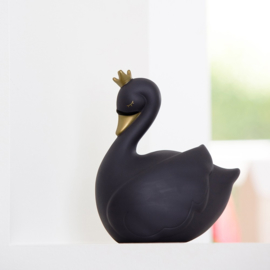 Swan Dame Blanche spaarpot met naam | Atelier Pierre zwarte zwaan