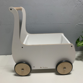 Witte loopwagen | Poppenwagen met naam | Pinolino Mette Wit