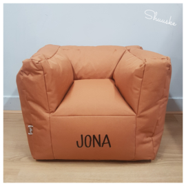 Jollein Beanbag Fauteuil | Kinderstoeltje met naam | Jollein Poef Caramel