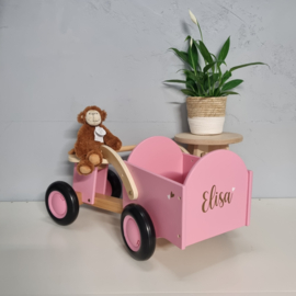 Loop Bakfiets met naam - Roze