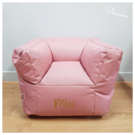 Jollein Beanbag Fauteuil | Kinderstoeltje met naam | Jollein Poef Mellow Pink