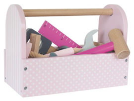 Houten Gereedschapskist | Jabadabado Toolbox | Roze