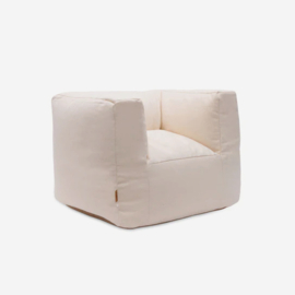 Jollein Beanbag Fauteuil | Kinderstoeltje met naam | Jollein Poef Mellow Twill naturel