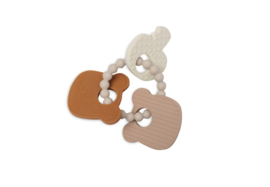 Jollein Silliconen Bijtring Teddybear | Jollein Bijtring Neutrals Ø 9,5cm