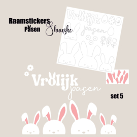 Raamstickers Pasen | Herbruikbare Stickers PASEN | Stickerset Peek a Boo | Set 5