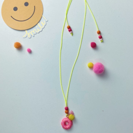 Touwketting kids met Leuke bedel |  Donut Pink | FeelGood