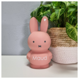 Nijntje Spaarpot met naam Warm, pink | Atelier Pierre Money Box