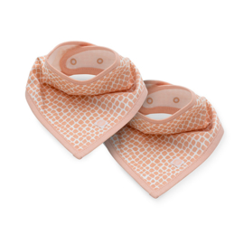 Jollein Bandana - Snake Pale Pink | Bandana met naam - Set van 2