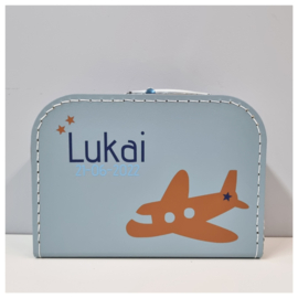Kinderkoffertje met naam en vliegtuig | Come Fly With Me