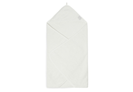 Jollein Badcape Badstof - 75 x 75cm - Ivory | Baby Badcape met naam bedrukt