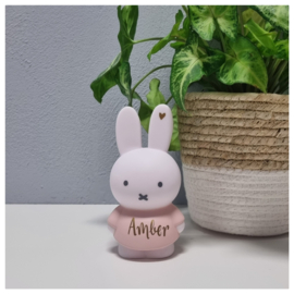 Nijntje spaarpot met naam Klein | Atelier Pierre Money Box | Roze Wit Klein