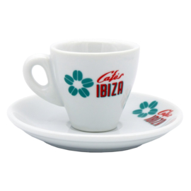 Cafés Ibiza espressokopje met schotel (50ml)