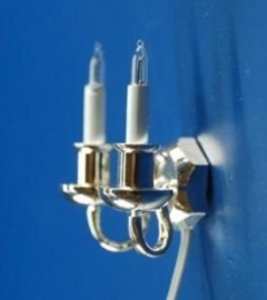 VM-FA18006 Dubbele wandlamp zilver