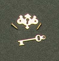 HW1103 Chippendale sleutelplaat met steutel, per 6 stuks
