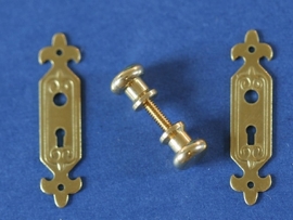 WH-HW22 Set van 2 Klassieke Deurplaten met deurknoppen