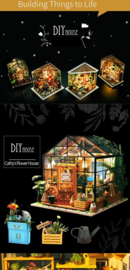 DG104 Cathy's Flower House - met LED licht - DIY