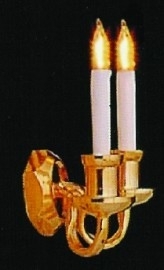 SAD-DE090 Luxe wandlamp dubbele kaarsen