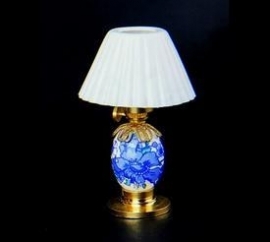 VM-FA11020 Tafellamp blauw/wit porcelein