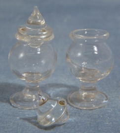 SAD-D1586 Glazen Snoeppot set van 2