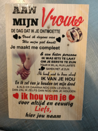 MIJN VROUW