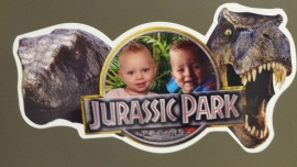 Kinderkamer Jurassic Park deursticker
