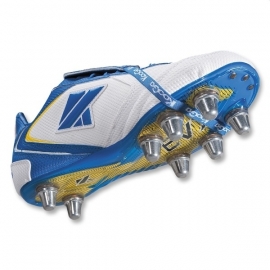 Kooga Rugby Boots EVX 2 Low Cut Soft Toe White/Royal/Yellow maat 44.5, 10 UK