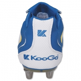 Kooga Rugby Boots EVX 2 Low Cut Soft Toe White/Royal/Yellow maat 44.5, 10 UK