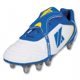 Kooga Rugby Boots EVX 2 Low Cut Soft Toe White/Royal/Yellow maat 44.5, 10 UK