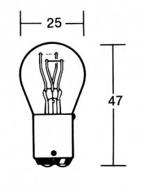 Lamp, achterlicht met remlicht.