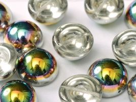 Dome Beads 14 x 8 Crystal Vitrail (per 5)
