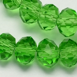 rondellen 3 x 4 mm Transparent Lime Green